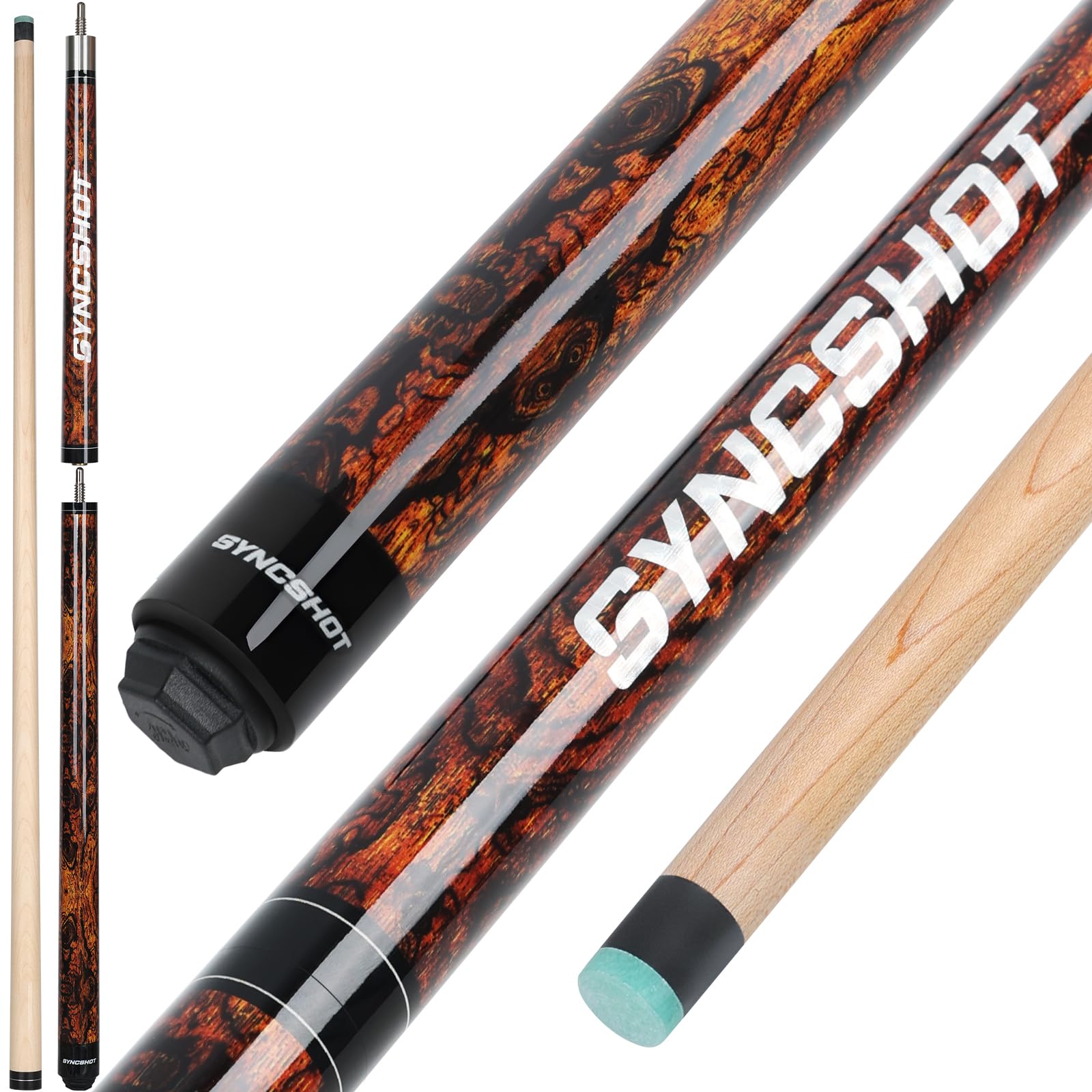 Amazon.com : SYNCSHOT 2 in 1 Heavy Break Jump Cue: 3-Piece Break